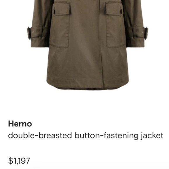 HERNO double-breasted button-fastening jacket, Size 8 (US) - Picture 7 of 7